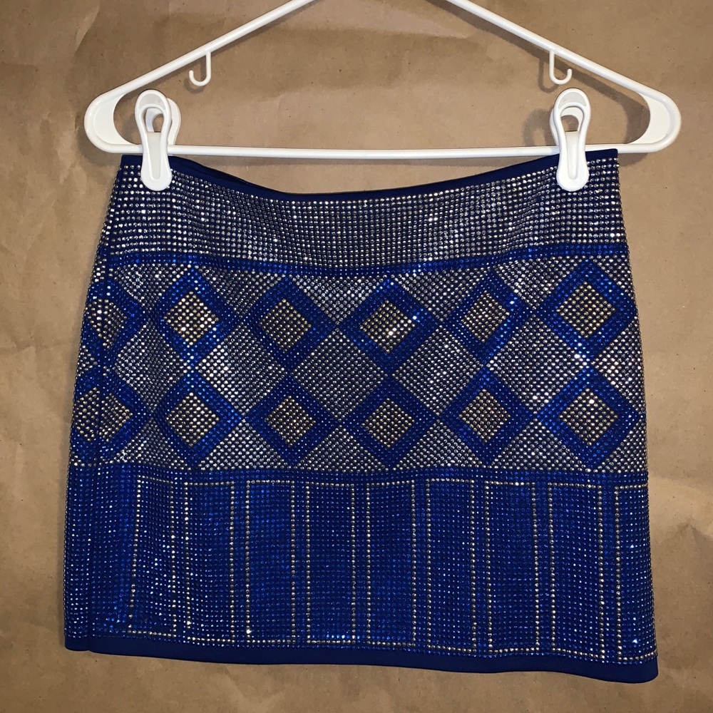 Jeweled mink skirt